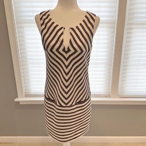 Trina Turk Black and White Shift Dress (Size 6)